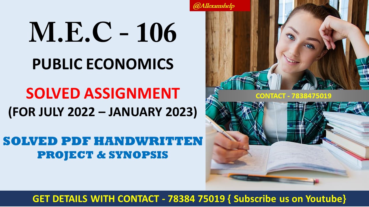 ignou solved assignment mec